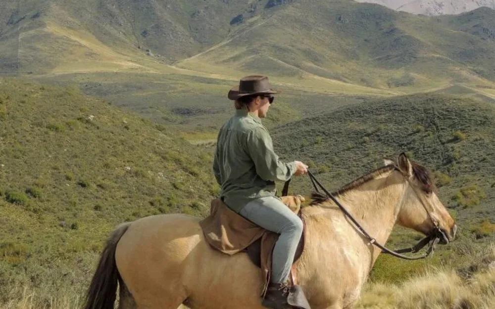 Cabalgata en la montaña de Mendoza